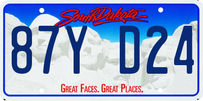 SD license plate 87YD24