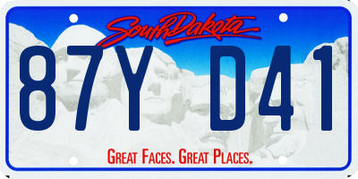 SD license plate 87YD41