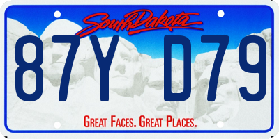 SD license plate 87YD79