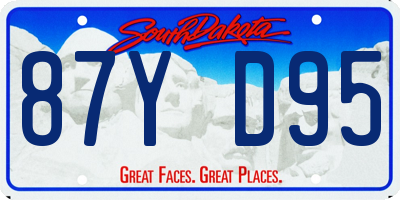 SD license plate 87YD95
