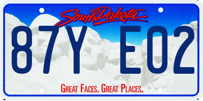 SD license plate 87YE02