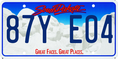 SD license plate 87YE04