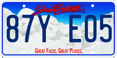 SD license plate 87YE05