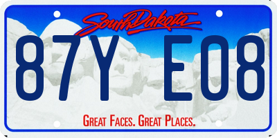 SD license plate 87YE08