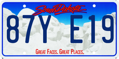 SD license plate 87YE19