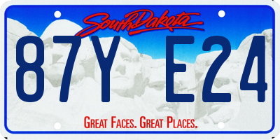 SD license plate 87YE24