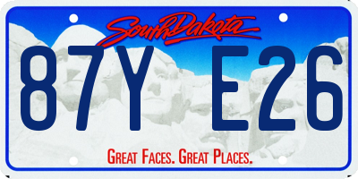 SD license plate 87YE26