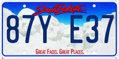 SD license plate 87YE37
