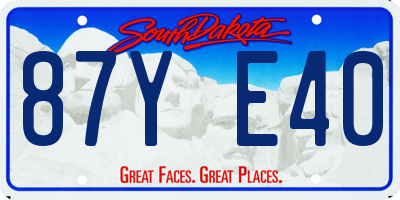 SD license plate 87YE40