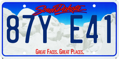 SD license plate 87YE41