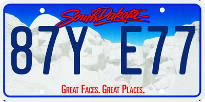 SD license plate 87YE77