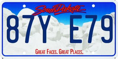 SD license plate 87YE79