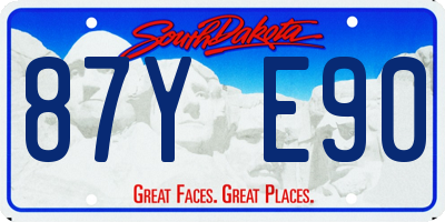 SD license plate 87YE90