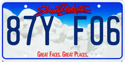 SD license plate 87YF06