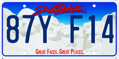 SD license plate 87YF14