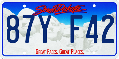 SD license plate 87YF42
