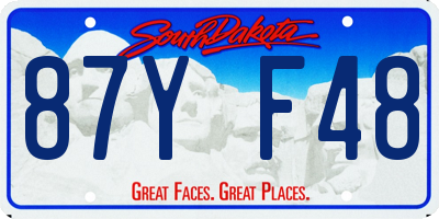 SD license plate 87YF48