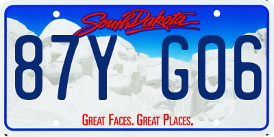 SD license plate 87YG06