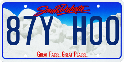 SD license plate 87YH00