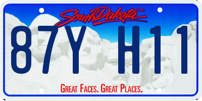 SD license plate 87YH11