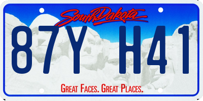 SD license plate 87YH41