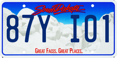 SD license plate 87YI01