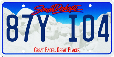 SD license plate 87YI04