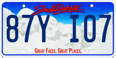 SD license plate 87YI07