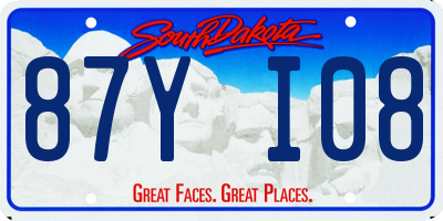 SD license plate 87YI08