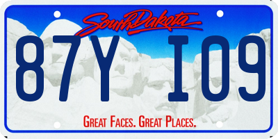 SD license plate 87YI09