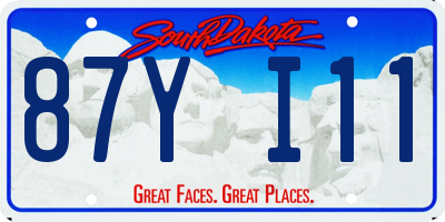 SD license plate 87YI11