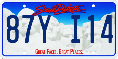 SD license plate 87YI14
