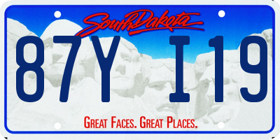 SD license plate 87YI19