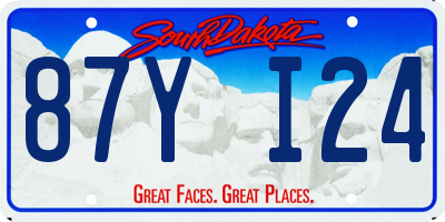 SD license plate 87YI24