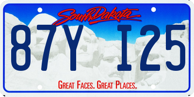 SD license plate 87YI25