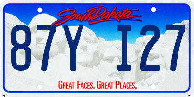 SD license plate 87YI27
