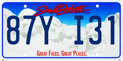 SD license plate 87YI31