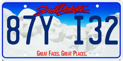SD license plate 87YI32