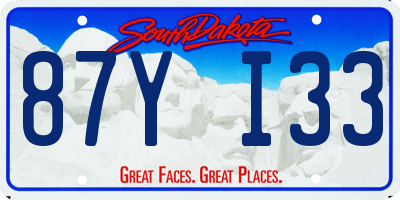 SD license plate 87YI33