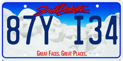 SD license plate 87YI34