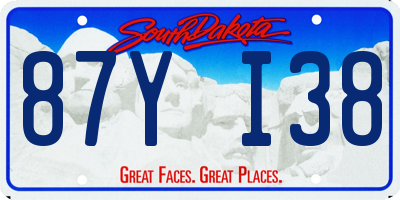 SD license plate 87YI38