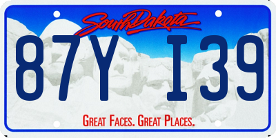 SD license plate 87YI39