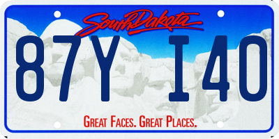 SD license plate 87YI40
