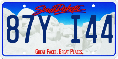 SD license plate 87YI44