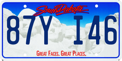 SD license plate 87YI46