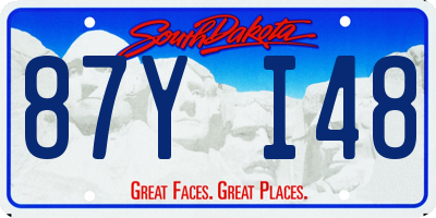 SD license plate 87YI48