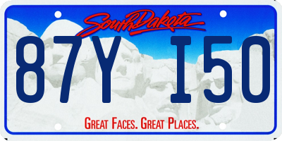 SD license plate 87YI50