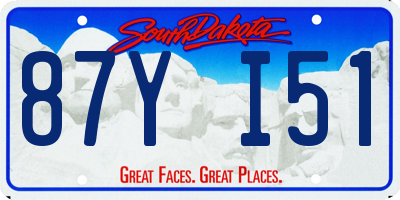 SD license plate 87YI51