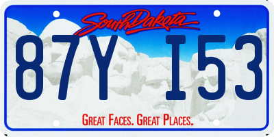 SD license plate 87YI53