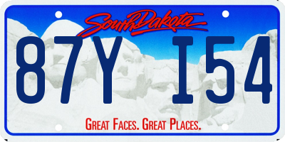 SD license plate 87YI54